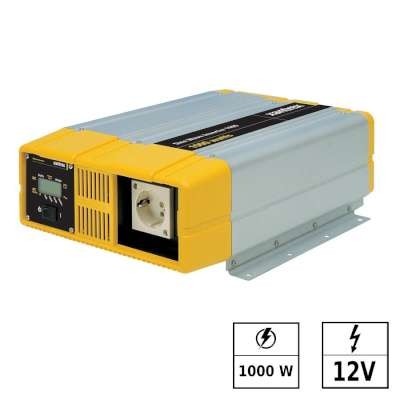 Convertisseur de tension sinus pur 12Vdc 230Vac 1000W PROsine relais de transfert et bornier à vis